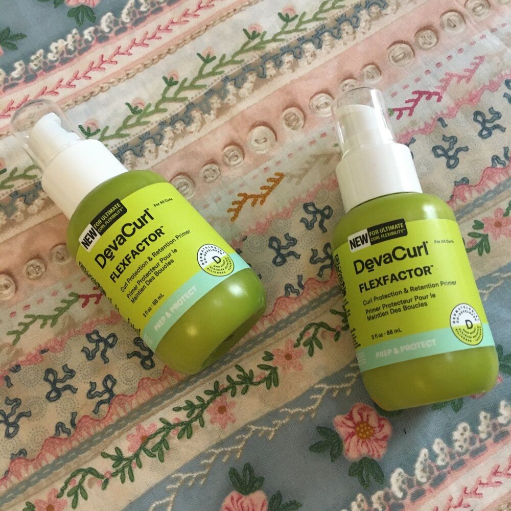 2 x DevaCurl FlexFactor Curl Protection & Retention Primer Prep & Protect 3 oz